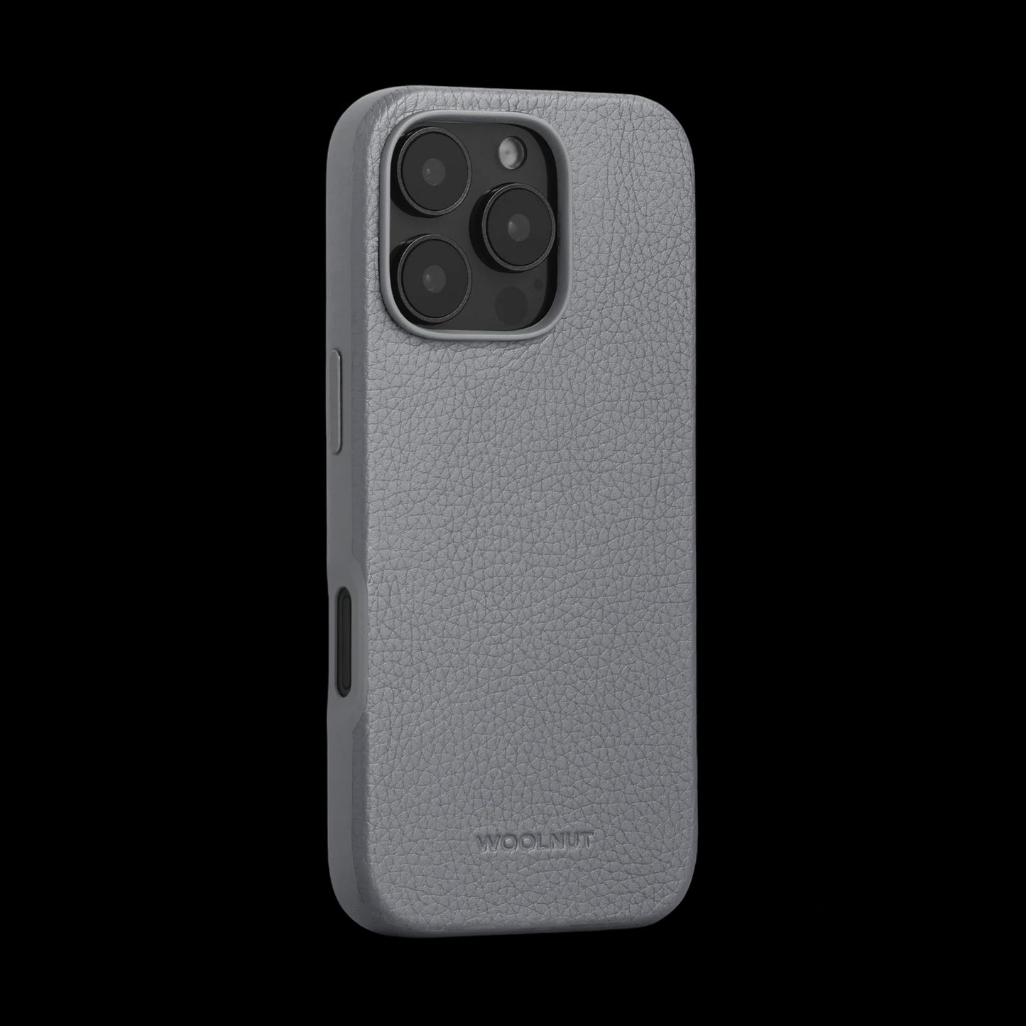 Husa de protectie Woolnut din piele pentru iPhone 16 Pro, Gri - iSTYLE RO