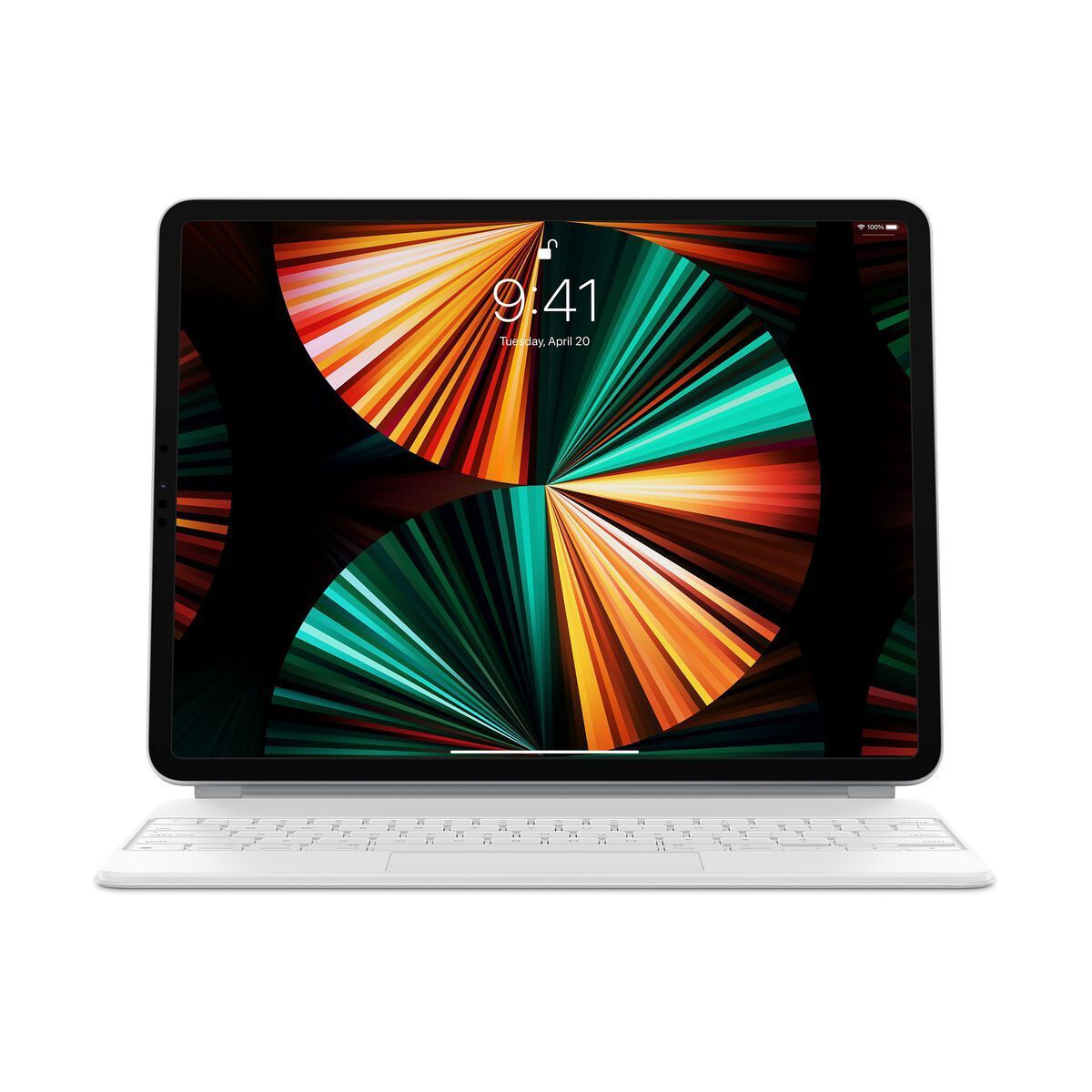 Husa cu tastatura Apple Magic Keyboard pentru iPad Pro 12.9" (gen.5) Alb, layout INT - iSTYLE RO