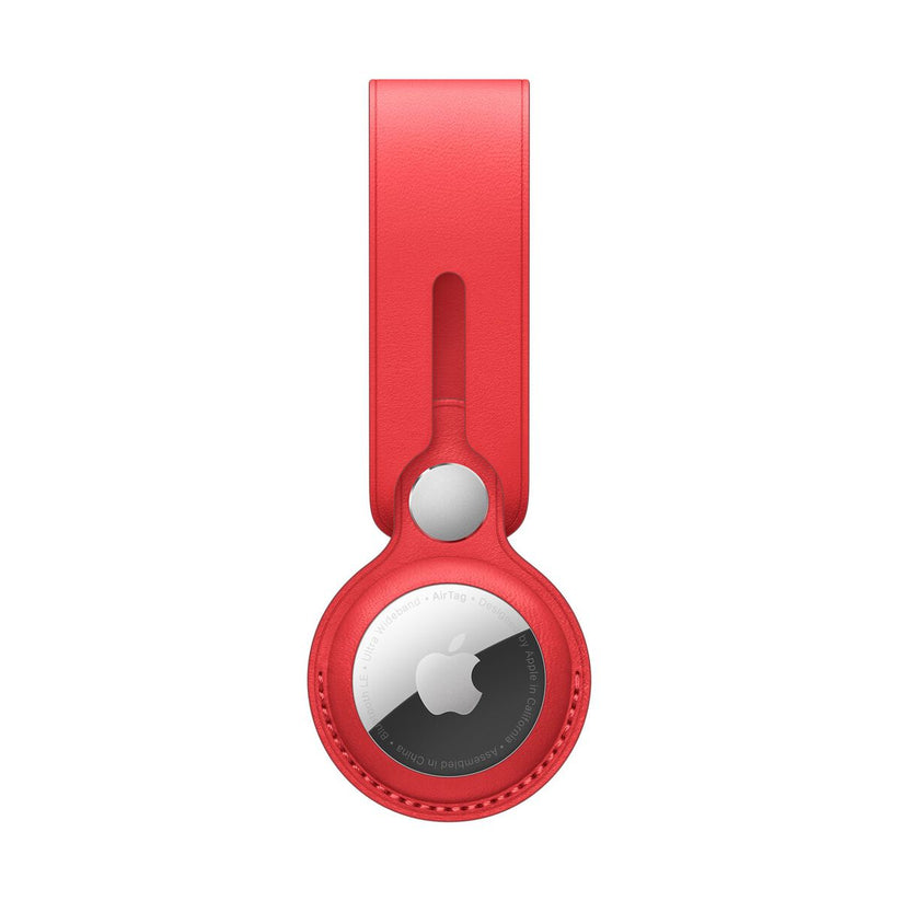 Breloc Apple pentru AirTag Loop Piele, (PRODUCT)RED - iSTYLE RO