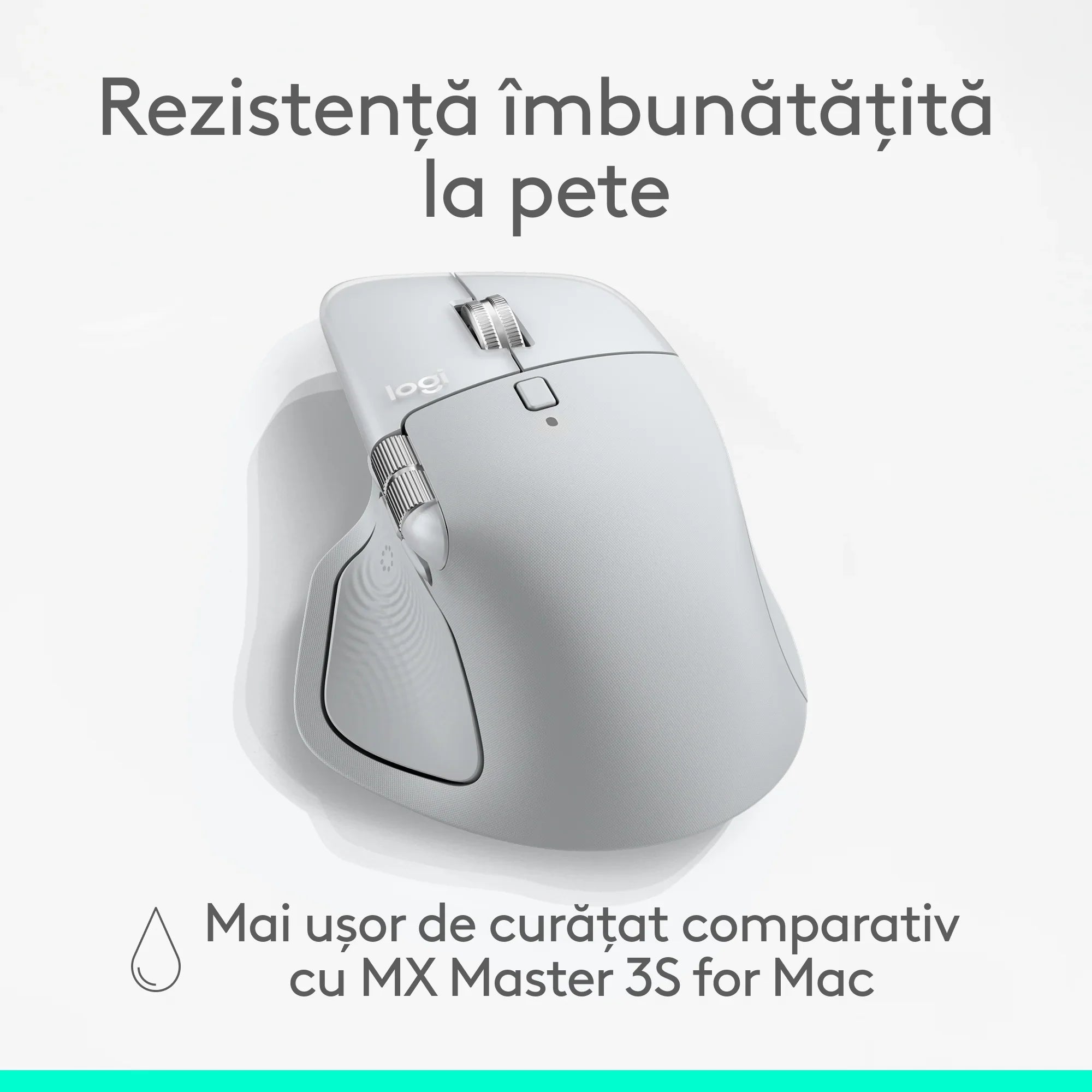 Mouse Wireless Logitech MX Master 4 pentru Mac, Alb | iSTYLE