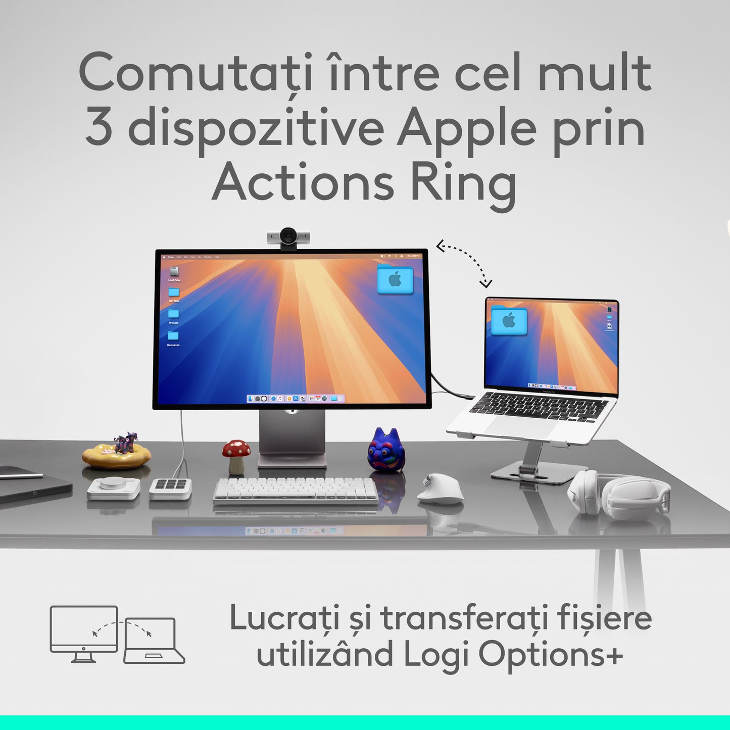 Mouse Wireless Logitech MX Master 4 pentru Mac, Negru