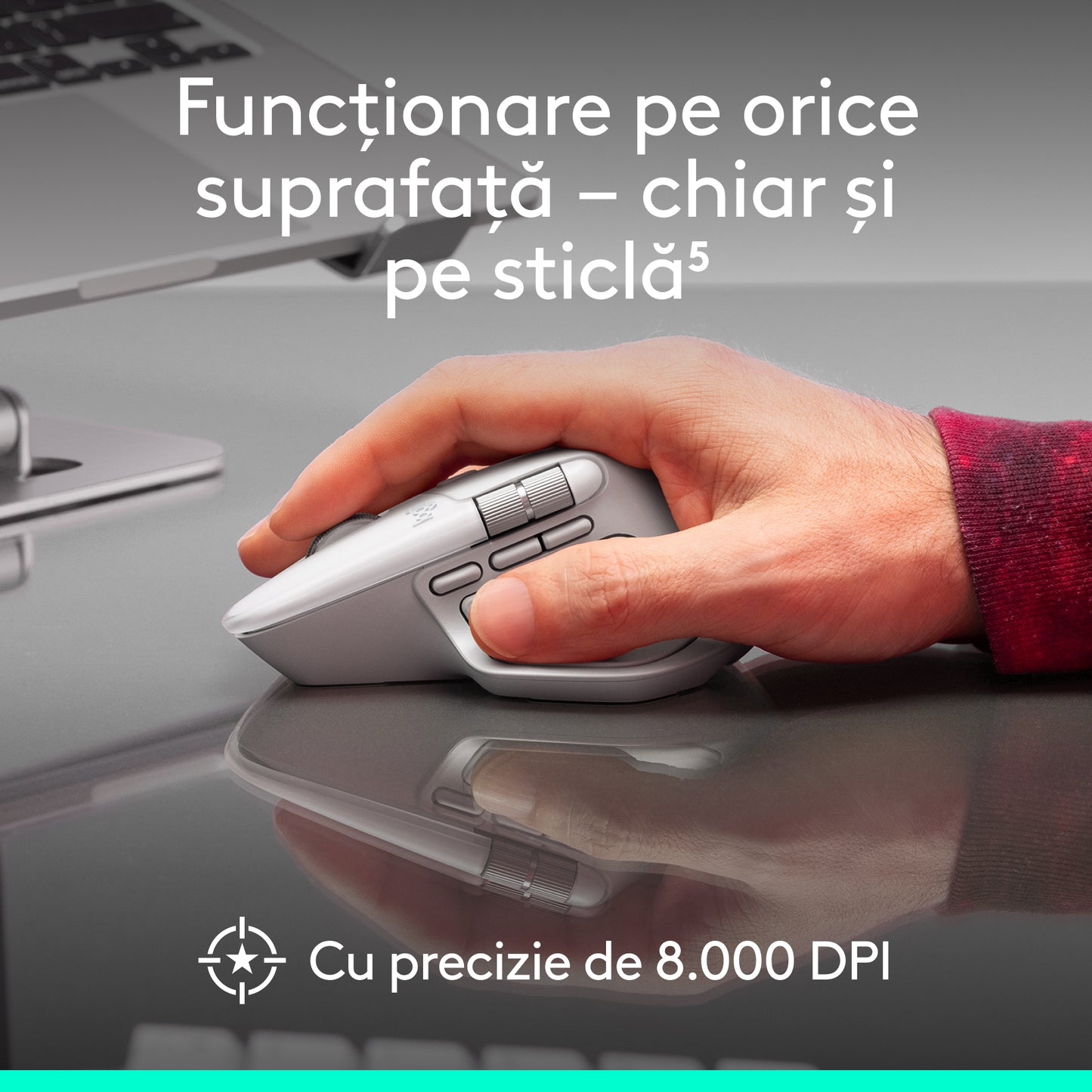 Mouse Wireless Logitech MX Master 4 pentru Mac, Negru