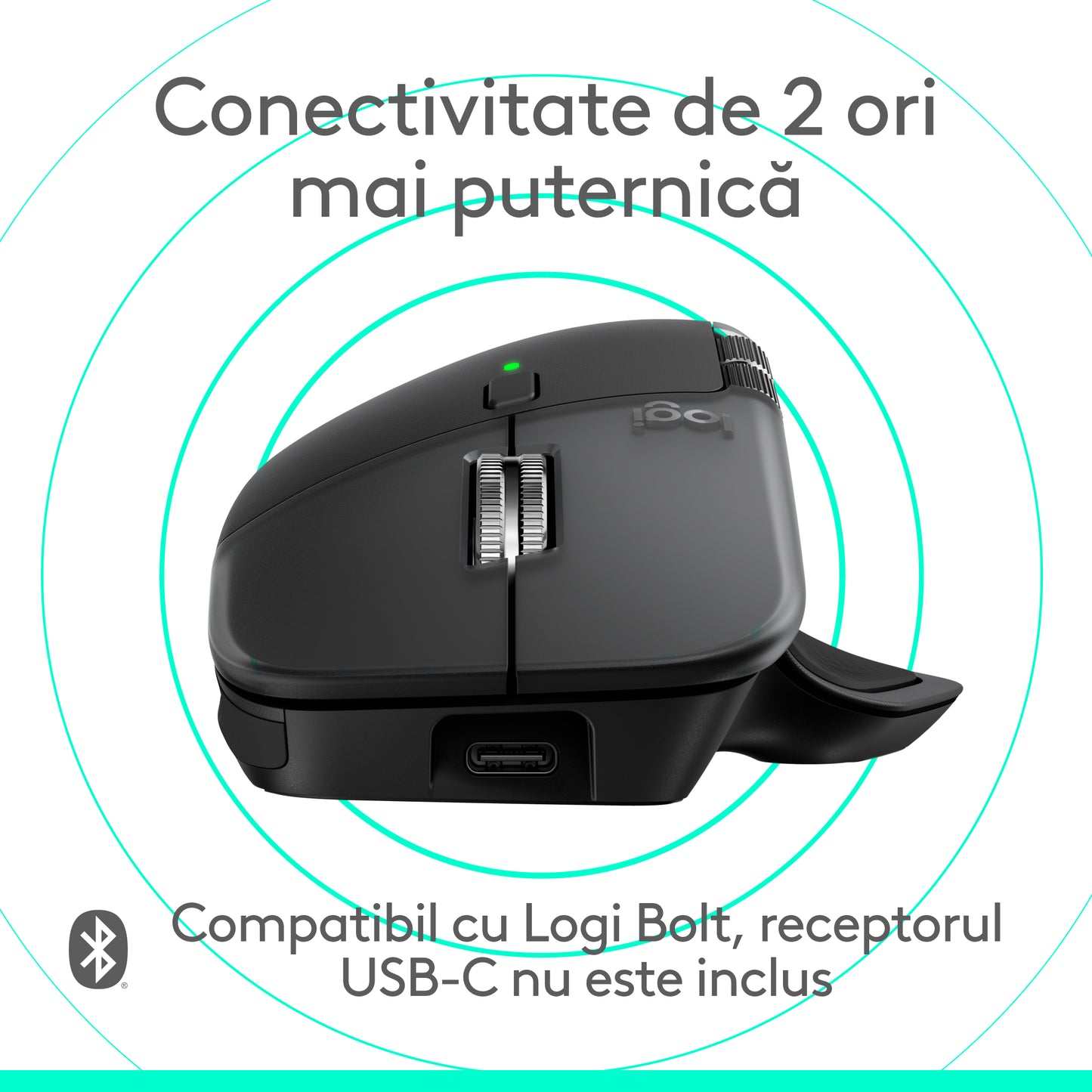Mouse Wireless Logitech MX Master 4 pentru Mac, Negru