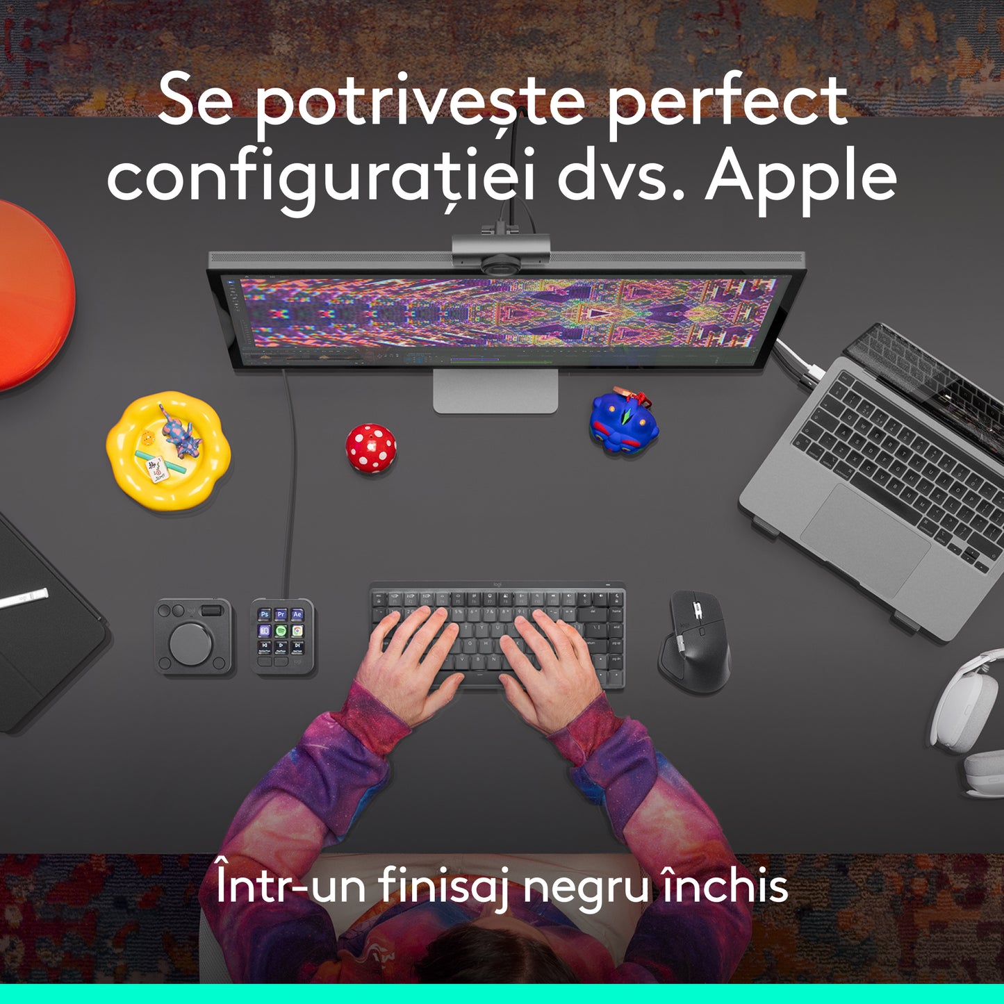 Mouse Wireless Logitech MX Master 4 pentru Mac, Negru