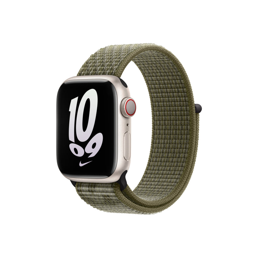 Curea Apple pentru Apple Watch 41mm Sequoia/Pure Platinum Nike Sport Loop - iSTYLE RO