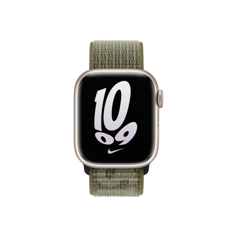Curea Apple pentru Apple Watch 41mm Sequoia/Pure Platinum Nike Sport Loop - iSTYLE RO