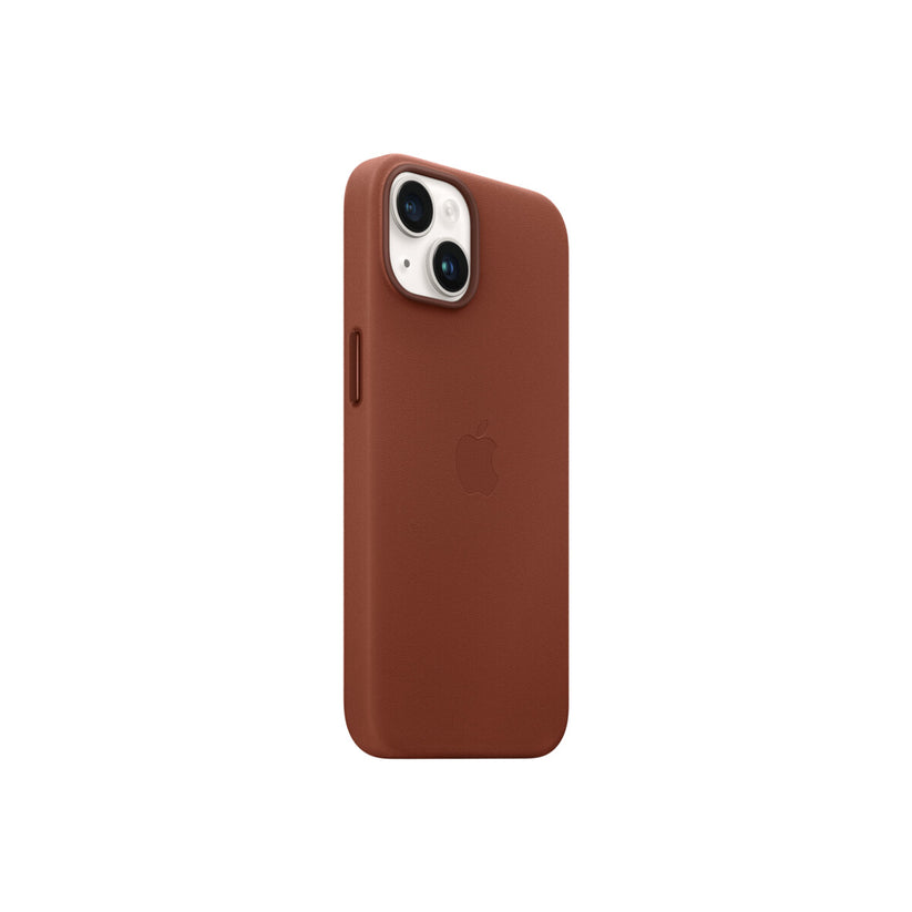 Husa de protectie Apple cu MagSafe pentru iPhone 14, Piele, Umber - iSTYLE RO