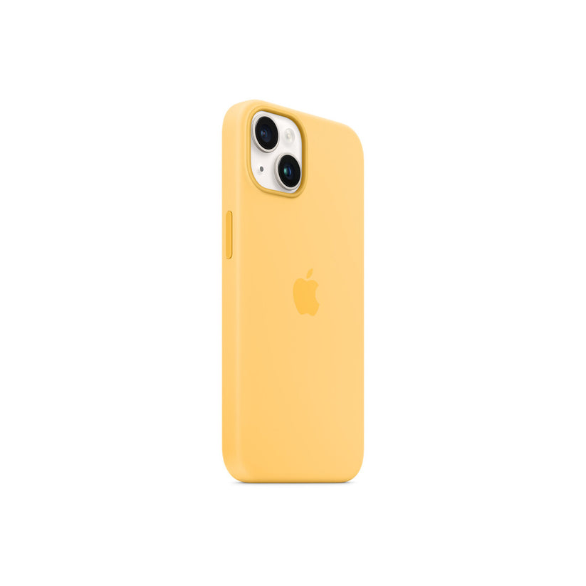 Husa de protectie Apple cu MagSafe pentru iPhone 14, Silicon, Sunglow - iSTYLE RO