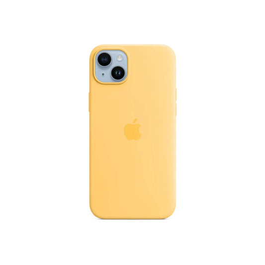 Husa de protectie Apple cu MagSafe pentru iPhone 14 Plus, Silicon, Sunglow - iSTYLE RO