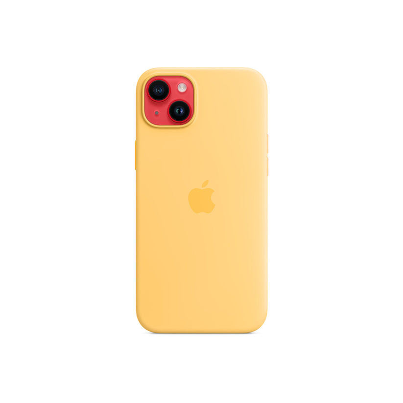 Husa de protectie Apple cu MagSafe pentru iPhone 14 Plus, Silicon, Sunglow - iSTYLE RO