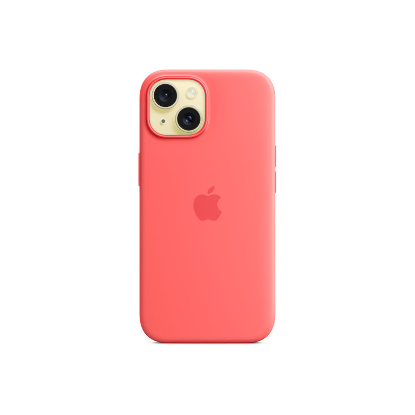 Husa de protectie Apple cu MagSafe pentru iPhone 15, Silicon, Guava - iSTYLE RO