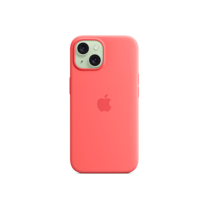 Husa de protectie Apple cu MagSafe pentru iPhone 15, Silicon, Guava - iSTYLE RO