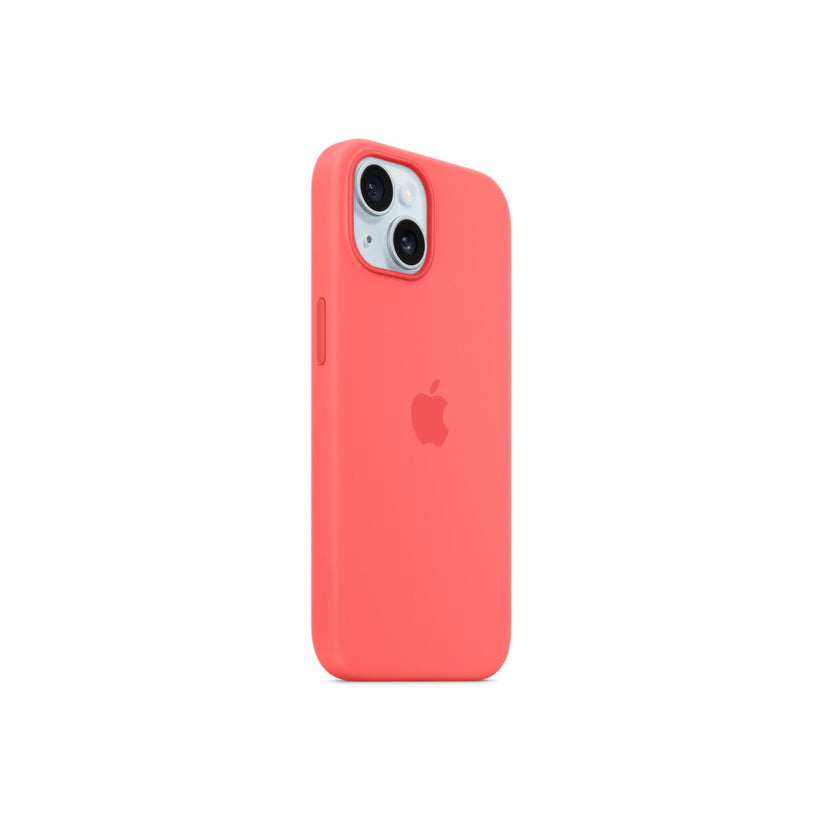 Husa de protectie Apple cu MagSafe pentru iPhone 15, Silicon, Guava - iSTYLE RO