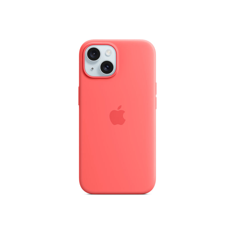 Husa de protectie Apple cu MagSafe pentru iPhone 15, Silicon, Guava - iSTYLE RO