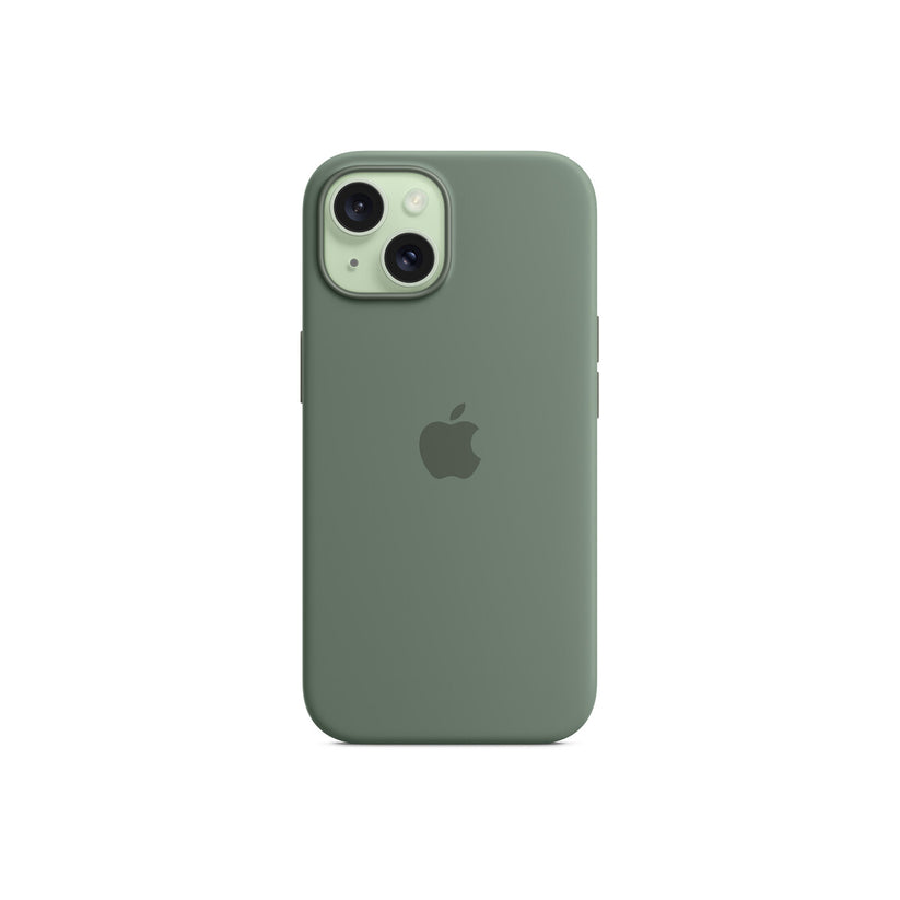 Husa de protectie Apple cu MagSafe pentru iPhone 15, Silicon, Cypress - iSTYLE RO