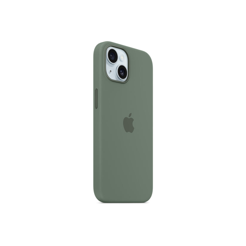 Husa de protectie Apple cu MagSafe pentru iPhone 15, Silicon, Cypress - iSTYLE RO