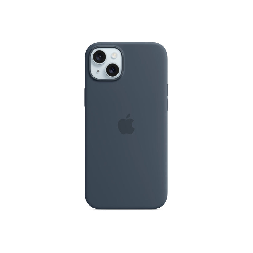 Husa de protectie Apple cu MagSafe pentru iPhone 15 Plus, Silicon, Storm Blue - iSTYLE RO