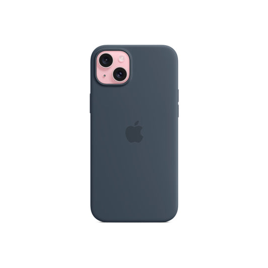 Husa de protectie Apple cu MagSafe pentru iPhone 15 Plus, Silicon, Storm Blue - iSTYLE RO