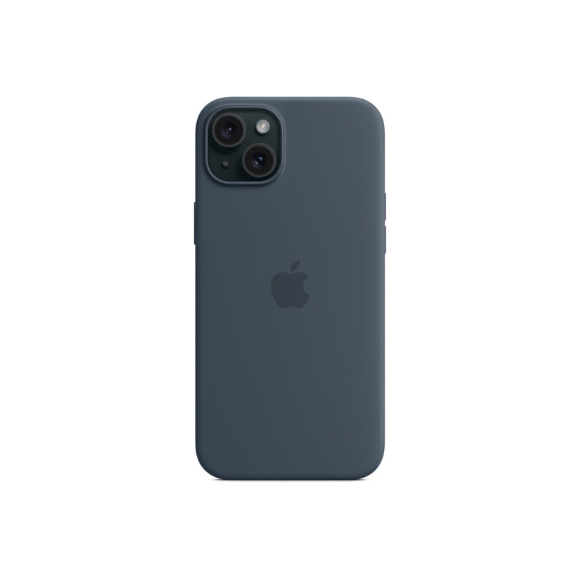 Husa de protectie Apple cu MagSafe pentru iPhone 15 Plus, Silicon, Storm Blue - iSTYLE RO