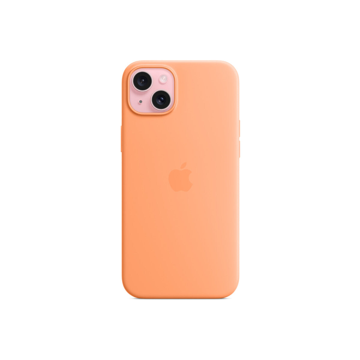 Husa de protectie Apple cu MagSafe pentru iPhone 15 Plus, Silicon, Orange Sorbet - iSTYLE RO