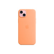 Husa de protectie Apple cu MagSafe pentru iPhone 15 Plus, Silicon, Orange Sorbet - iSTYLE RO