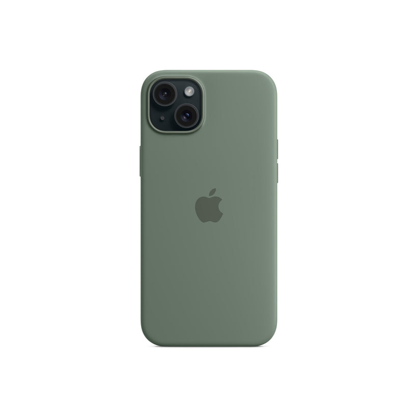 Husa de protectie Apple cu MagSafe pentru iPhone 15 Plus, Silicon, Cypress - iSTYLE RO