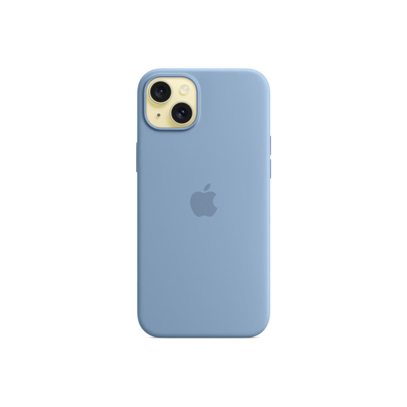 Husa de protectie Apple cu MagSafe pentru iPhone 15 Plus, Silicon, Winter Blue - iSTYLE RO