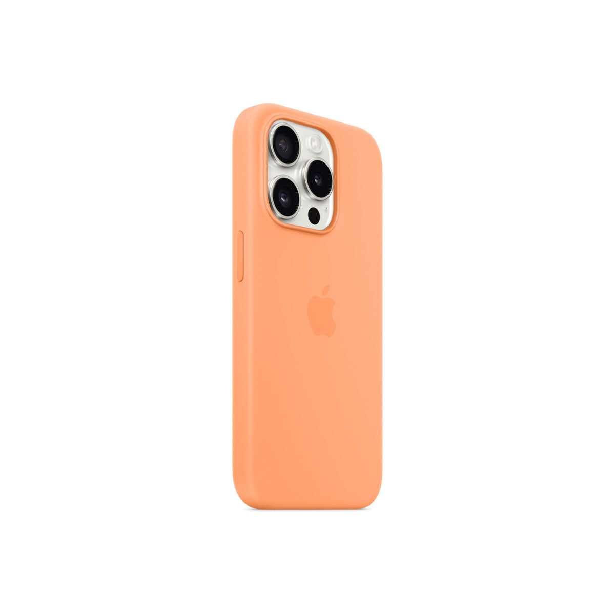 Husa de protectie Apple cu MagSafe pentru iPhone 15 Pro, Silicon, Orange Sorbet - iSTYLE RO
