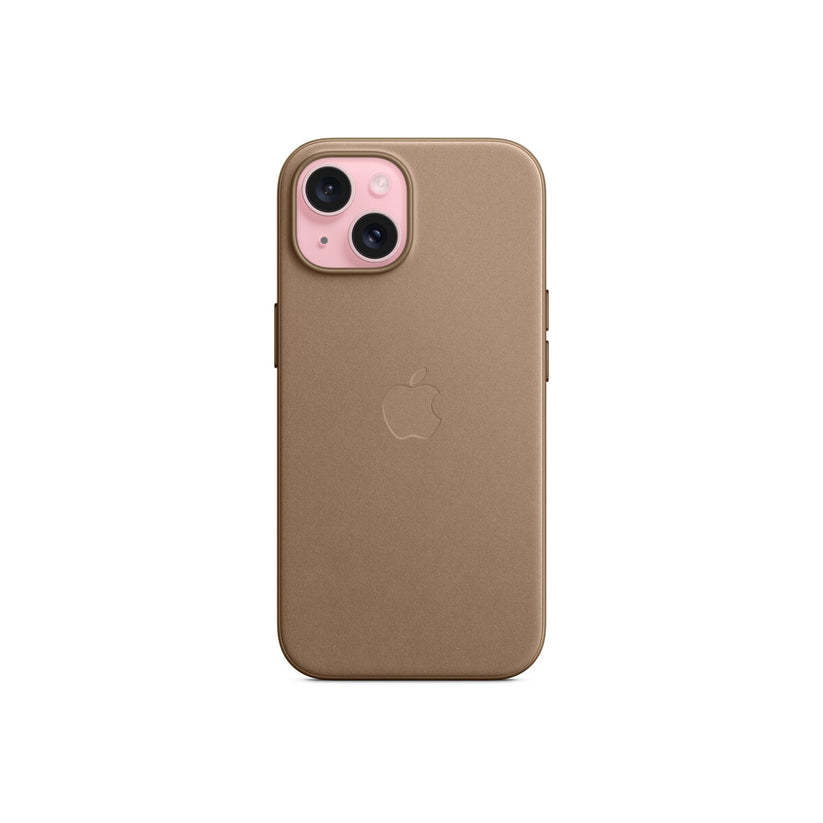 Husa de protectie Apple FineWoven cu MagSafe pentru iPhone 15, Taupe - iSTYLE RO