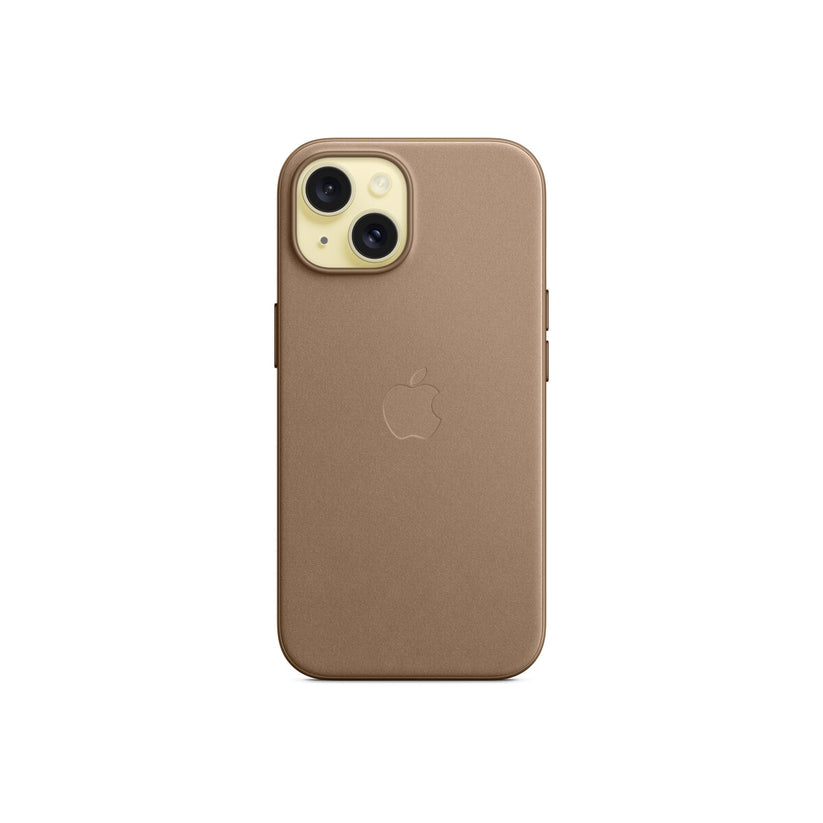 Husa de protectie Apple FineWoven cu MagSafe pentru iPhone 15, Taupe - iSTYLE RO