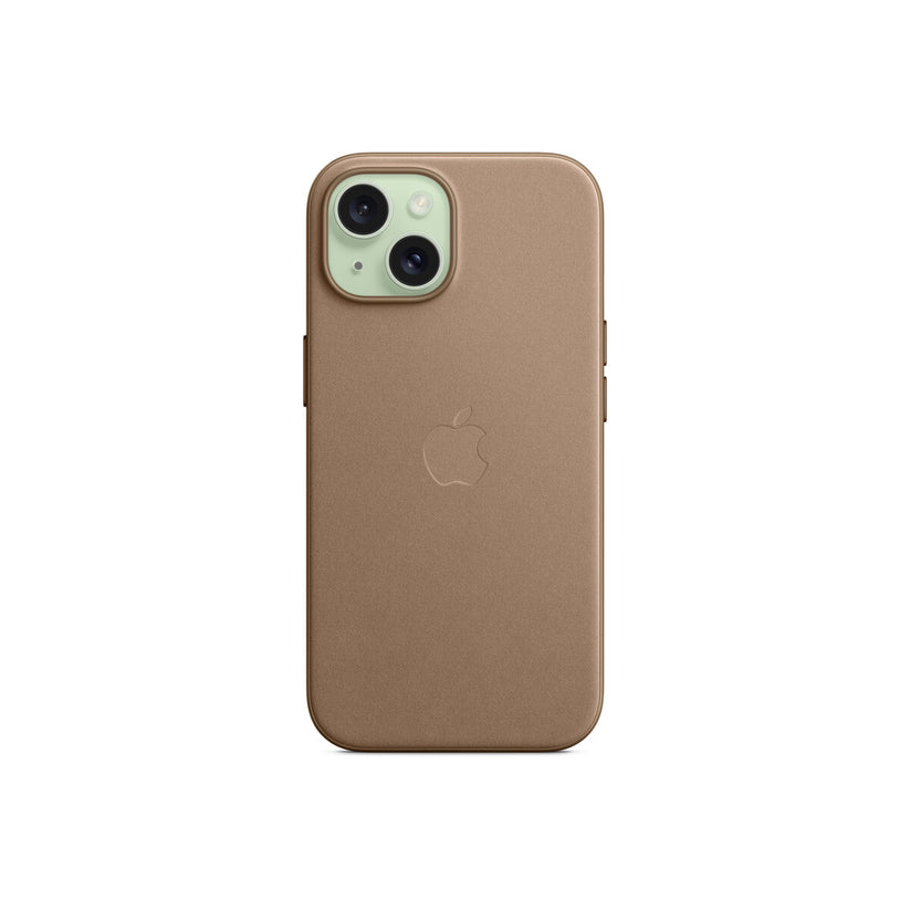 Husa de protectie Apple FineWoven cu MagSafe pentru iPhone 15, Taupe - iSTYLE RO