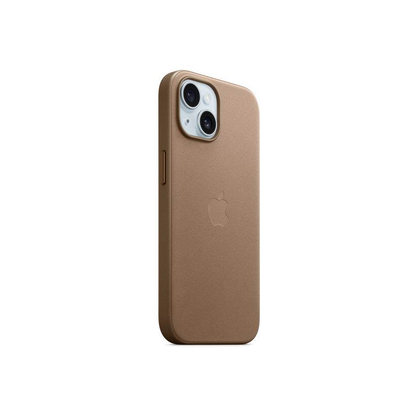 Husa de protectie Apple FineWoven cu MagSafe pentru iPhone 15, Taupe - iSTYLE RO