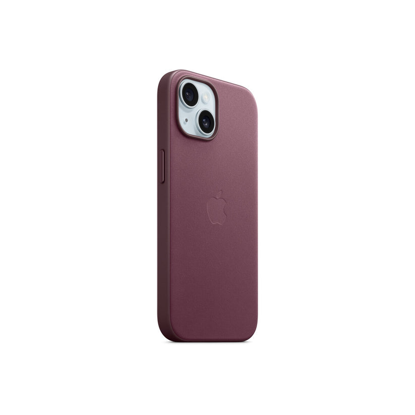 Husa de protectie Apple FineWoven cu MagSafe pentru iPhone 15, Mulberry - iSTYLE RO