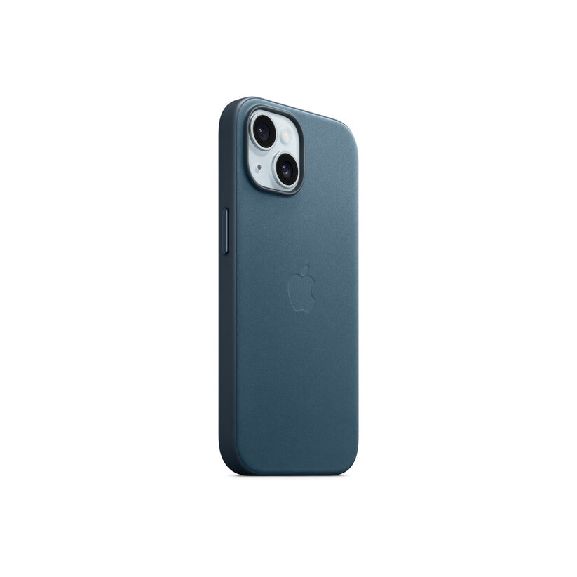 Husa de protectie Apple FineWoven cu MagSafe pentru iPhone 15, Pacific Blue - iSTYLE RO