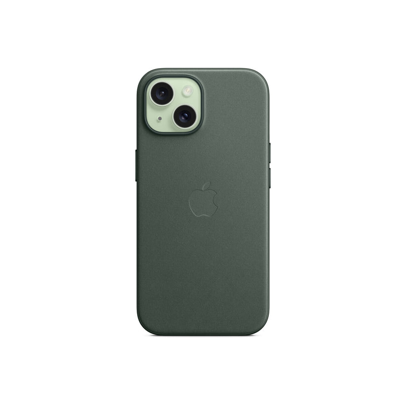 Husa de protectie Apple FineWoven cu MagSafe pentru iPhone 15, Evergreen - iSTYLE RO