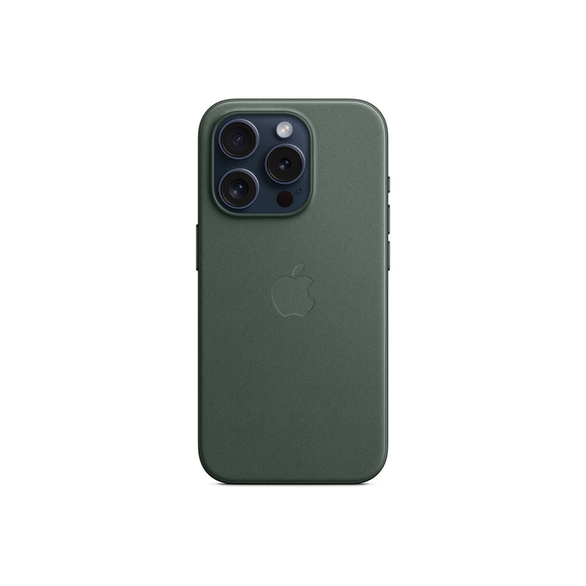Husa de protectie Apple FineWoven cu MagSafe pentru iPhone 15 Pro, Evergreen - iSTYLE RO