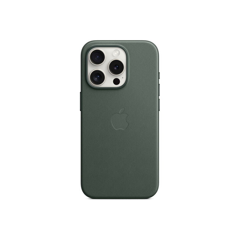 Husa de protectie Apple FineWoven cu MagSafe pentru iPhone 15 Pro, Evergreen - iSTYLE RO