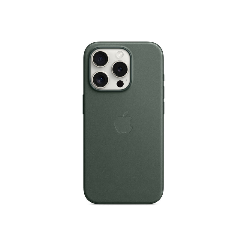 Husa de protectie Apple FineWoven cu MagSafe pentru iPhone 15 Pro, Evergreen - iSTYLE RO