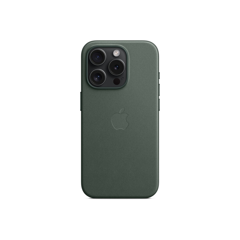 Husa de protectie Apple FineWoven cu MagSafe pentru iPhone 15 Pro, Evergreen - iSTYLE RO