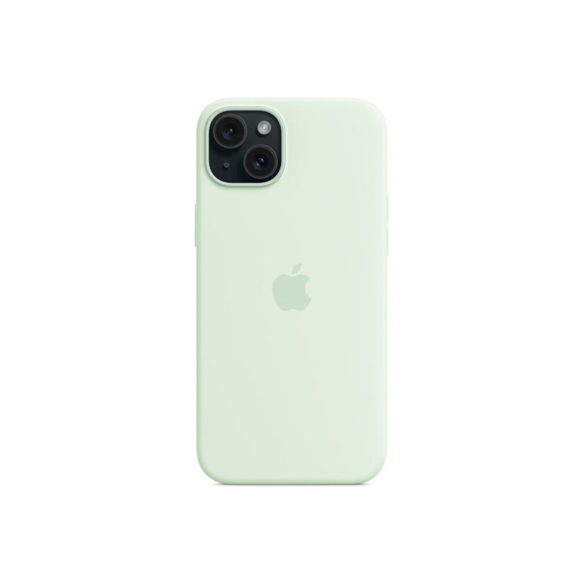 Husa de protectie Apple cu MagSafe pentru iPhone 15 Plus, Silicon, Soft Mint - iSTYLE RO