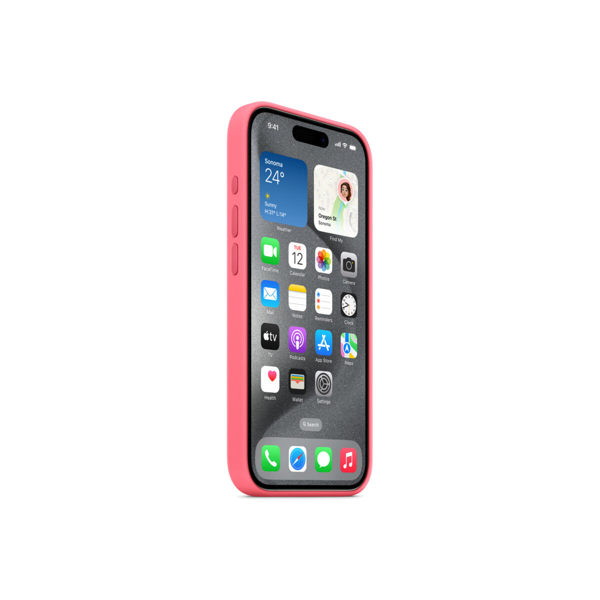 Husa de protectie Apple cu MagSafe pentru iPhone 15 Pro, Silicon, Pink - iSTYLE RO