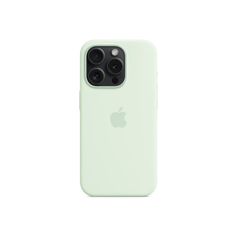Husa de protectie Apple cu MagSafe pentru iPhone 15 Pro, Silicon, Soft Mint - iSTYLE RO