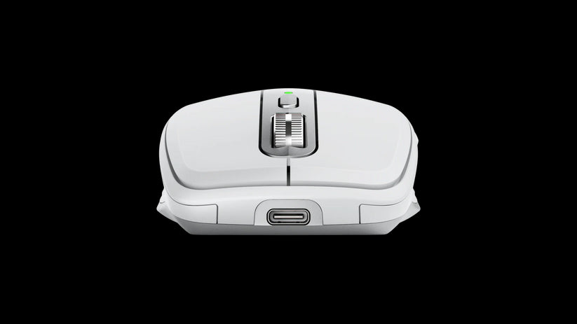 Mouse wireless Logitech MX Anywhere 3S for Mac, Bluetooth, Scroll MagSpeed, Multidevice, USB-C, Gri Pal - iSTYLE RO