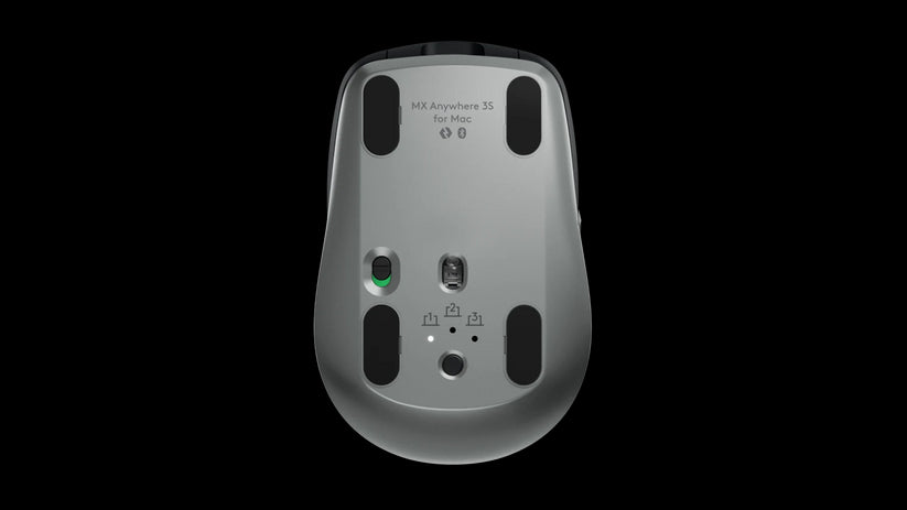 Mouse wireless Logitech MX Anywhere 3S for Mac, Bluetooth, Scroll MagSpeed, Multidevice, USB-C, Negru - iSTYLE RO