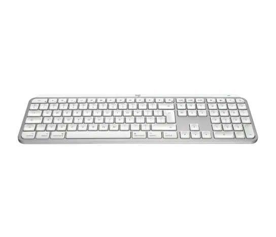 Tastatura wireless Logitech MX Keys S for Mac, Bluetooth, Multidevice, compatibila MacOS & iOS, US INTL layout, Pale Grey