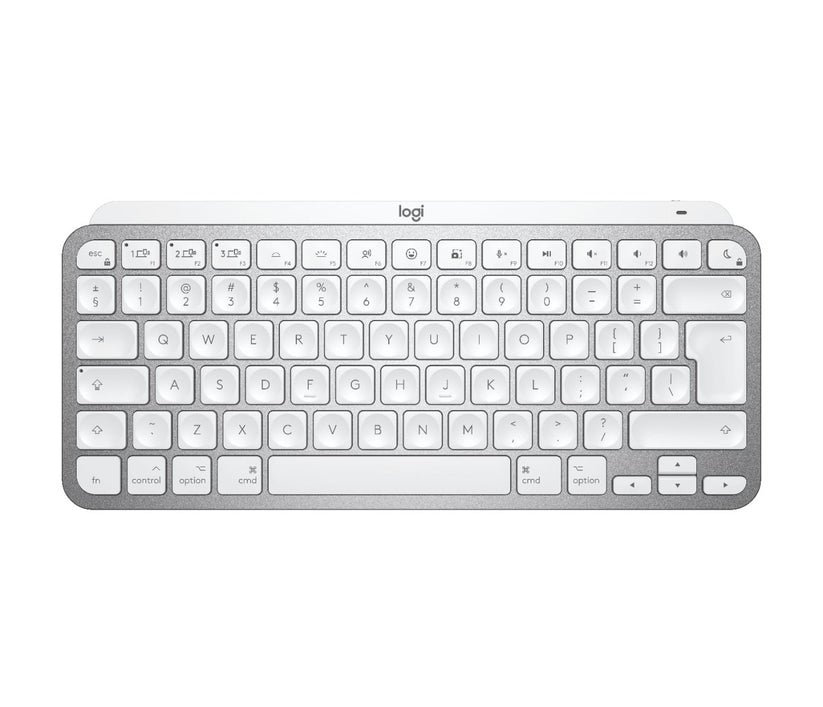 Tastatura Logitech MX Keys Mini pentru Mac, Bluetooth, US INTL layout, Pale Grey - iSTYLE RO