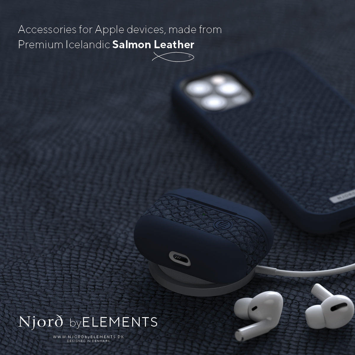 Husa de protectie Njord pentru AirPods Pro, Albastru - iSTYLE RO