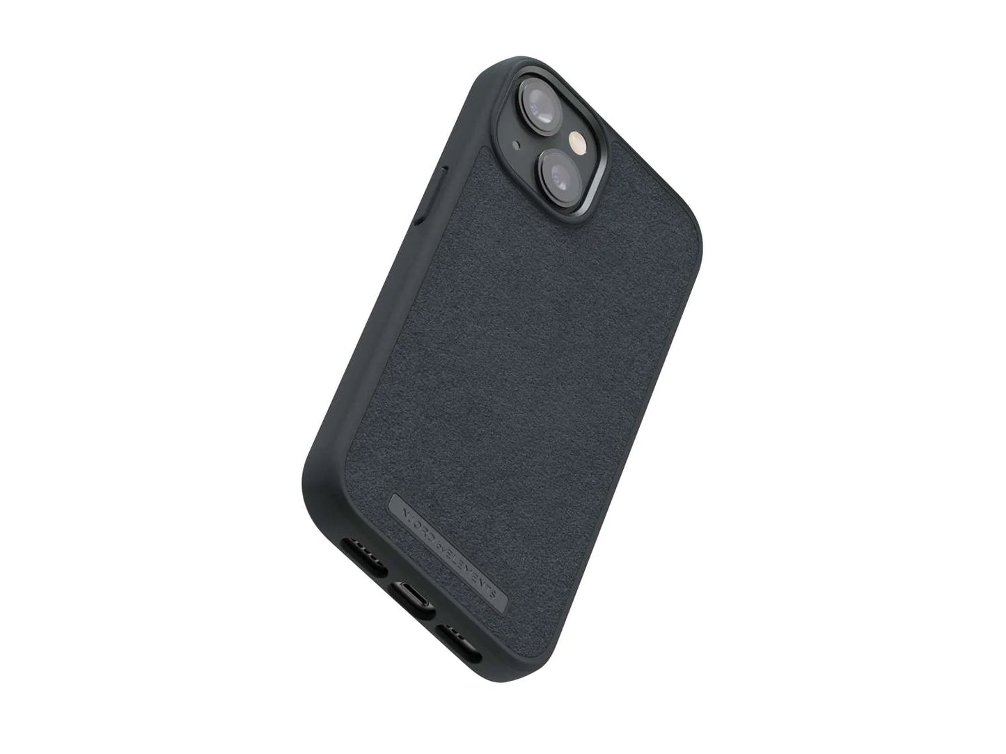Husa de protectie Njord Suede Comfort+ pentru iPhone 14, Negru - iSTYLE RO