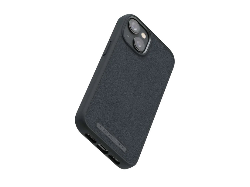 Husa de protectie Njord Suede Comfort+ pentru iPhone 14, Negru - iSTYLE RO