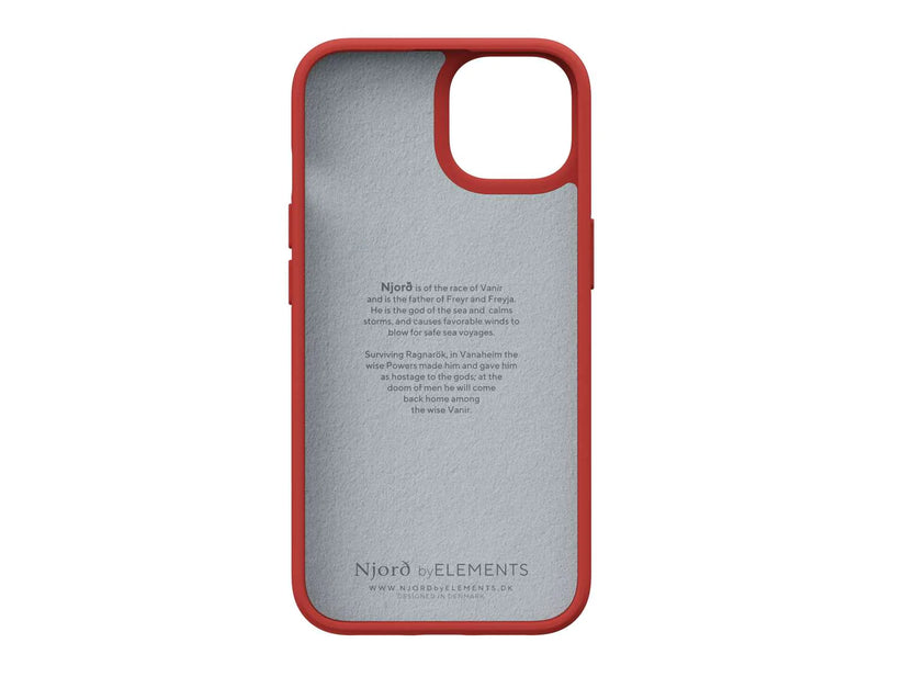 Husa de protectie Njord Suede Comfort+ pentru iPhone 14, Burnt Orange - iSTYLE RO